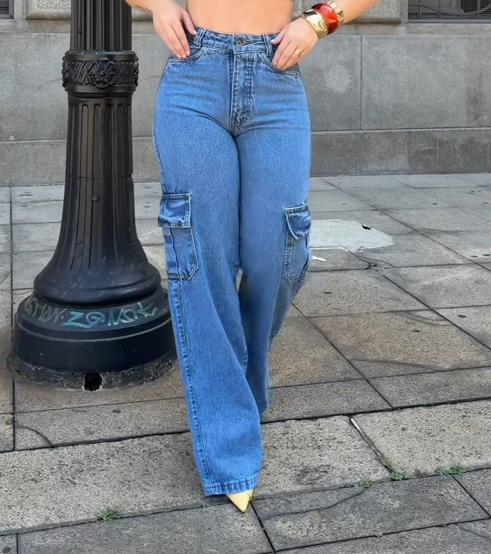 Jean Cargo Mujer